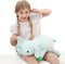 24in Weighted Elephant Stuffed Animal, 4.2Lb Plushie Throw Pillow for Adults, Boys, and Girls (Green)