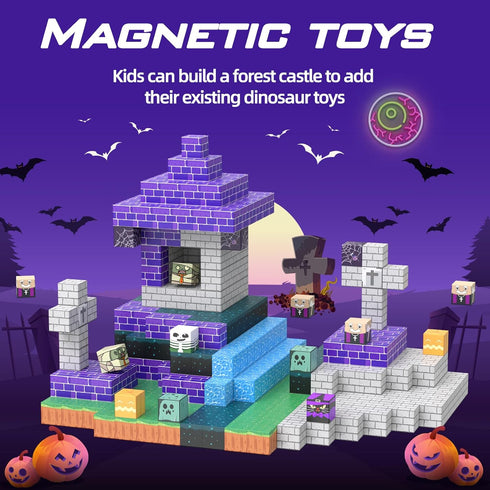 100 3 4 5 6 7 8 Magnetic Blocks Pcs Building Toys Gifts Construction Toys for Year Old Boys & Girls, STEM Montessori