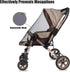 2 Pack PandaEar Mosquito Net for Strollers, Universal Baby Bug Net for Strollers, Car Seat, Bassinet, Cradle -Black