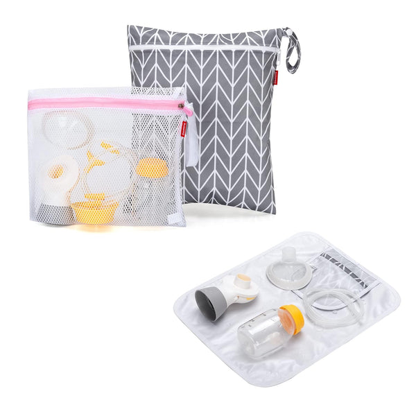 Damero Breast Pump Parts Bag, Wet Dry Breast Pump Parts Bag, Pumping
