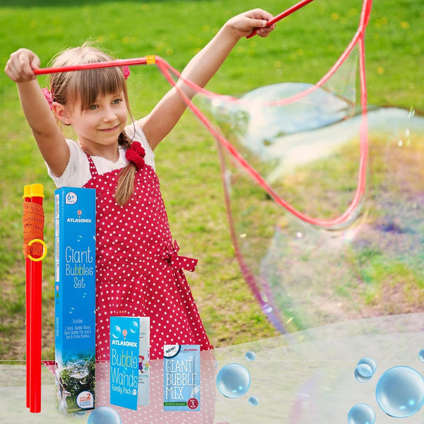 Giant Bubble Wand Bubbles for Kids Big Bubble Wand Huge Rope 1 Pack with Bubble Solution Powder