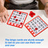 100-Pack Multi-Color Bingo Game Cards Set with Easy Read Numbers for Large Groups and Parties