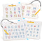 GAMENOTE Double Sided Magnetic Letter & Number Board Set - Alphabet &