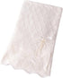 38X39 Booulfi Knit White Baby Blankets Neutral,Crib Stroller Newborn Blankets for Boys Girls,Cotton Lace Crochet Winter