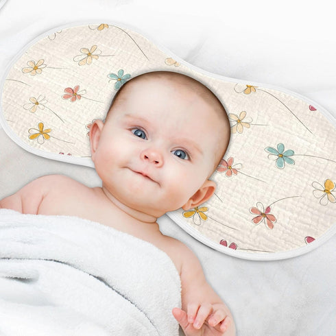 decor gift 4 Pack 22x11in Cotton Large Burp Cloths for Baby Good Absorbent? Daisy Flower Offwhite spit up Rags