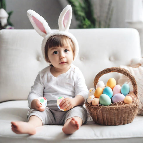 Easter Egg Silicone Teething Toys for Babies, 2-Pack Colorful Sensory Development Chew Toys