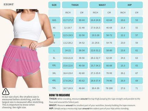 Women's Plastic Pants for Adult Diapers Incontinence Waterproof Cloth Diaper Cover Leakproof Rubber Underwear