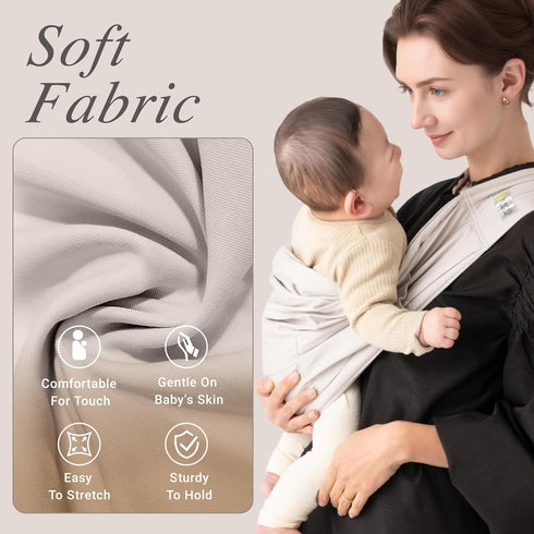 Toddler(8-45 Lbs), Cozy keraetae Baby Sling Carrier for Newborn to Wearing Baby Carrier Wrap Sling with Adjustable