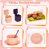 118Pcs Playset 2 Sets, Mini Play Kitchen Accessories for Kids, Pretend Cooking with Cookware, Tableware & Fruit