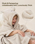 Babygreat 49x31 Hooded Baby Towels Super Absorbent Baby Bath Towel for Winter Extra Large Ultra Soft Coral Fleece