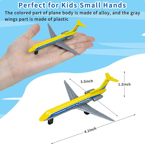 YongnKids 18 Pack Diecast Airplane Toys Set for Toddlers, Aircraft Plane Toy for Boys Girls 3-7 Years Old