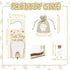 Tooth Fairy Tooth Holder, Tooth Fairy Door Hanger with Money Slot, Keepsake Bottle & Burlap Pouch for Lost Teeth Milk