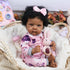 18 Inch 3+ WOOROY Realistic Reborn Baby Doll Black Girl African American Newborn Baby with Soft Body, Lifelike Handmade