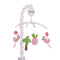 Nojo Tropical Flamingo Nursery Crib Musical Mobile With Plush Pink Flamingos, Flowers,