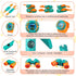 Set 50pcs Set Qtioucp Kids Camping with Tent & Space Projector Flashlight- Outdoor Campfire Toy for Toddlers Kids