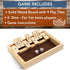 9 11 inches WE Games Classic Dice Board Game Number Flip Tiles with Natural Wooden Box