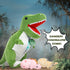 Tezituor Giant Dinosaur Stuffed Animal, 23.6'' Big T-Rex Mommy Plush Toy with 3 Baby Dinosaurs & Egg Bags