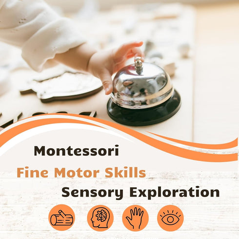 6 Pieces Busy Board DIY Accessories for Toddlers, Sensory Board Parts, Montessori Toys for Educational Play