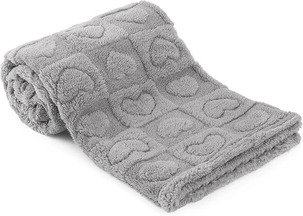 Plush Soft with Heart Checkered Baby Blanket,Fleece Infant Toddler Blankets for Girls