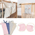 Baby Bedside Hanging Storage Bag, 2 Pockets Organizer for Crib Toy, Nursery Storage for Changing Table, Light Pink