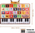 26 1 2 3 Bluejay Baby Piano Mat, Musical Keyboard Learning Toys with Letters, Electronic Music Animal Touch Play Mat