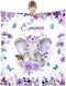 Snoweets Personalized Baby Blanket for Girls Kids Boys, Custom Elephant Blanket with Name