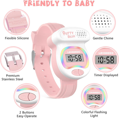 BEN NEVIS NN Potty Training Watch, Potty Timer Toilet Shape and LED Colorful Lights, Toddler Toilet Training Aid