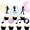 LaVenty 70's Disco Cupcake Topper, Cake Decoration for Saturday Night Fever Party