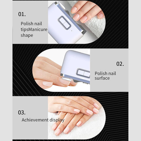 Trimmer, 2-in-1, Electric Nail Electric Nail Clipper, File & Polisher Portable Nail Care Tool for Baby, Kids, Adults