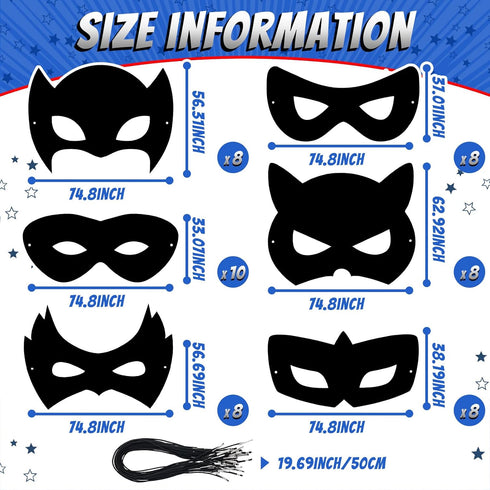 150 Deekin Pcs Masquerade Mask Scratch Paper Eye Masks Bulk DIY Blank Mask Craft Kit for Party Favors (Classic)