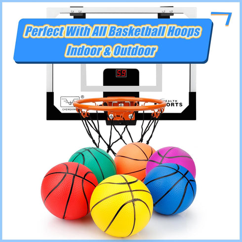 6" Mini Basketball Toy for Mini Hoops, 3 Pack Small Pool Balls for Inflatable Hoops, PVC Beach Balls