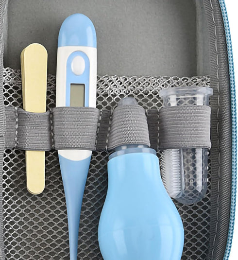 BTSEURY Set Baby Grooming Kit, Hair Brush Nail Clipper Nose Cleaner Finger Toothbrush Scissor Newborn Care