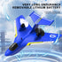 QFCST 2.4G 2 Remote Control Wireless Airplane Toy, Gravity Gliders Airplane With Lights, Rc Plane For Water Land & Air