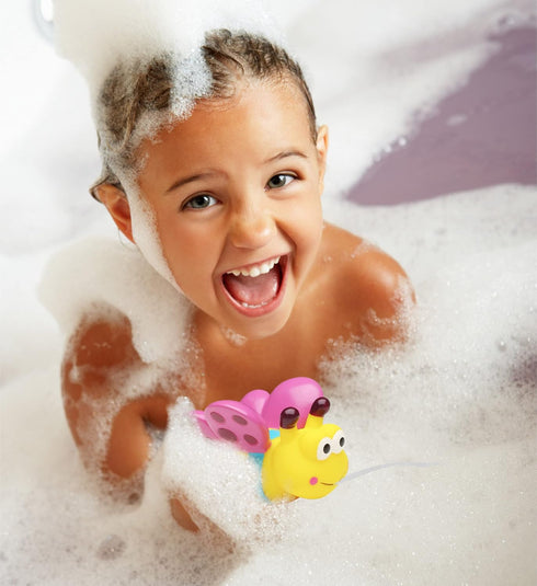 DolliBu Butterfly Bath Buddy Squirter – Colorful Floating Rubber Bath Toy for Toddlers, Fun Water Squirting Bathtime