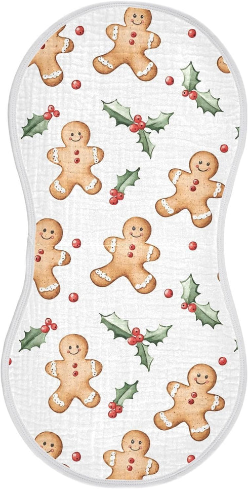 vvfelixl Baby Burp Cloths Cute Gingerbread Man Baby Newborn Cotton Burping Cloths