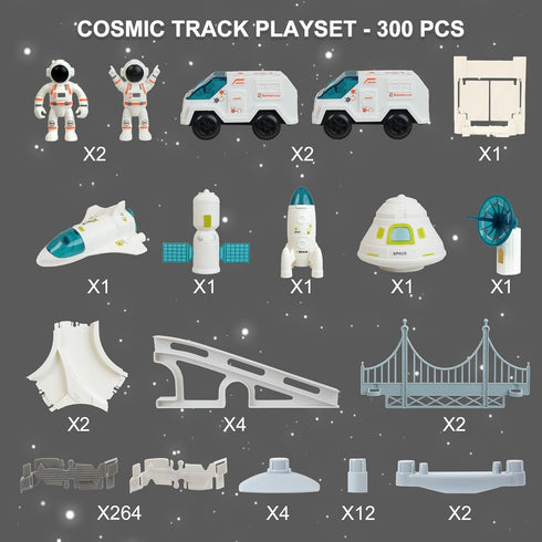 Set 3 4 5 6 7 290+ Race Track for Kids - Best Birthday Gift for Boys Years Old, PCS DIY Flexible Tracks Toys with Cars