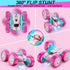 2.4 360 6 7 8 9 10 11 12 QUNREDA RC Cars, Pink Remote Control Car for Girls, GHZ Double Sided RC Stunt Car Rotating