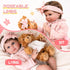 Aori 22 inch Reborn Baby Dolls - Lifelike Realistic Baby Girl Doll with Feeding Toy Accessories for Kids 3+