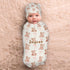 YallLocoMo Personalized Baby Swaddle Blanket for Boys Girls Tdeey Bear Pink Bow Custom Name Receiving Soft Blanket