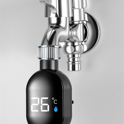 QRZMEDU 360 Shower Thermometer, Bath Temp Thermometer for Baby Bath Thermometers, Digital Temperature Display Shower