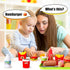 Plastic Burgers Sandwich Pretend Play Food Toy Set for Kitchen, Fake Food Playset for Preschool Kitchen Sets,
