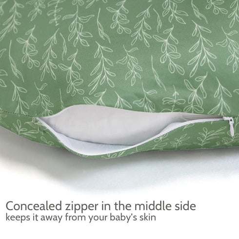 Set Sage Minky Toddler Blanket and Nursing Pillow Cover