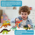 3-5, 10 Set Zippytots Dinosaur Toys for Kids PCS Realistic Plastic Dinosaur Figure Toy Including T-Rex, Stegosaurus