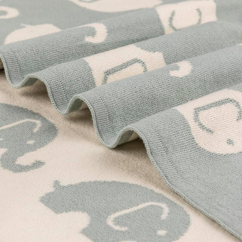 Moyra Collective 100% Cozy Oeko-TEX Certified Knitted Cotton Blanket | Soft, & Breathable Newborn & Infant Swaddle