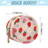 Strawberry Round Pacifier Storage Case with Zipper, Portable Pacifier Case for Travel, Diaper Bag & Purse, Pacifier