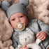 17-Inch 3 BABESIDE Lifelike Reborn Baby Dolls Boys - Real Baby Feeling Realistic-Newborn Baby Doll Cloth Body Real Life