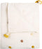 Crane Baby Blanket, 36 x 36, Soft Cotton Pom Pom Nursery Blanket