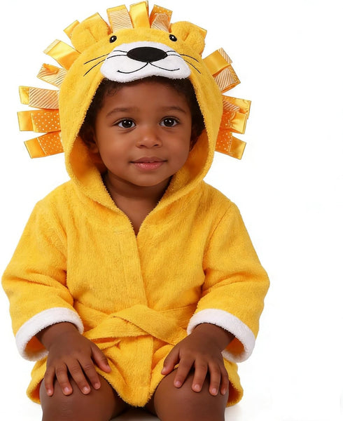 Unisex Baby Boy Hooded Bathrobe Towel - Ultra Absorbent Terry Cloth for Infants