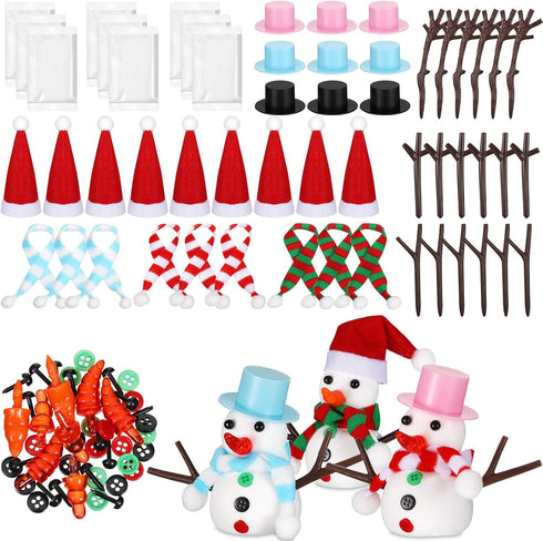 9 Pack Snowman Craft Kit for Kids: Christmas Snowman DIY Decorating Kit for Home Party