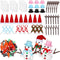 9 Pack Snowman Craft Kit for Kids: Christmas Snowman DIY Decorating Kit for Home Party